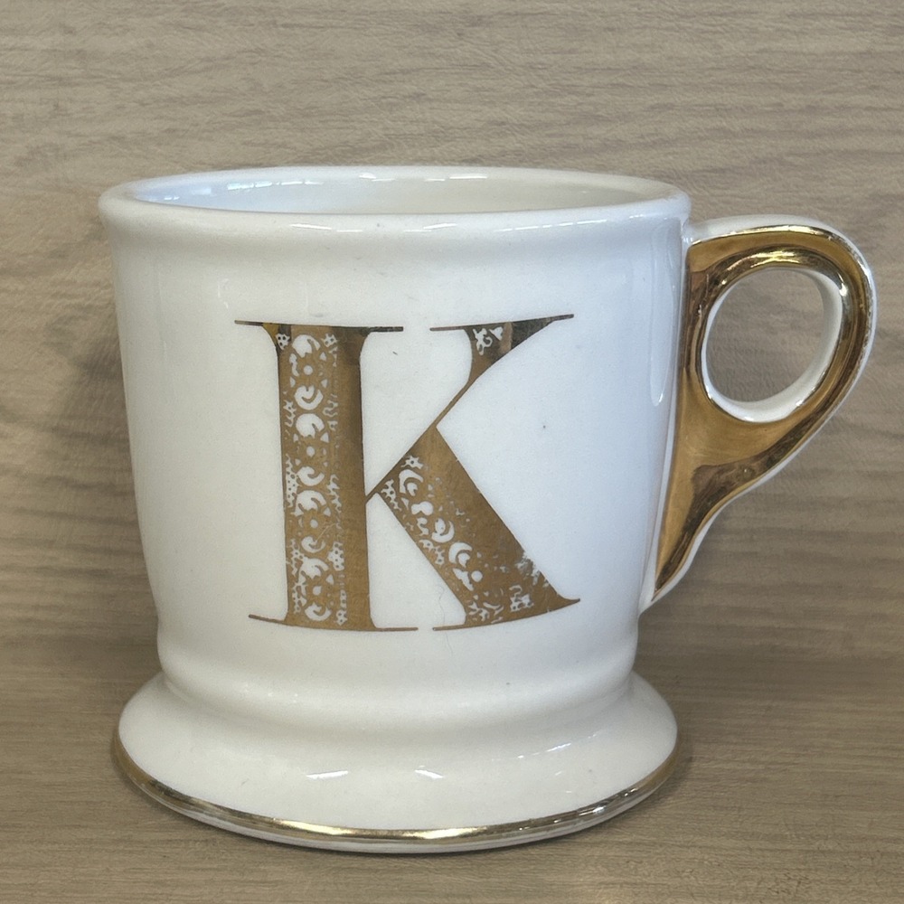 Monogrammed Mug Gold by Anthropologie Letter K Coffee Cup Mug